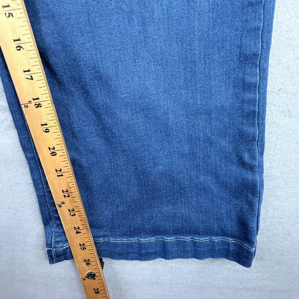 PAIGE Jeans Genesee Crop Womens 29 Blue Wide Leg High Rise Cropped Denim - Picture 5 of 9